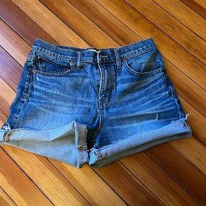 high rise madwell jean shorts